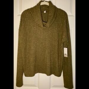 NWT BP Olive cowl neck lightweight sweater.